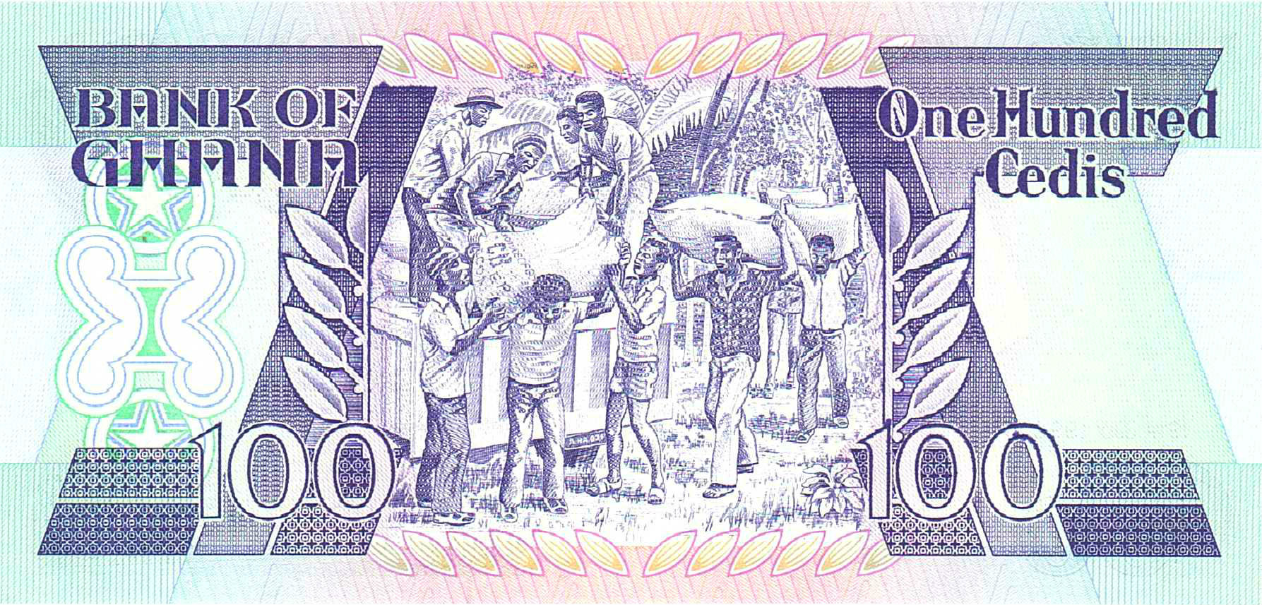 Ghana 100 1990 UNC P-26/b